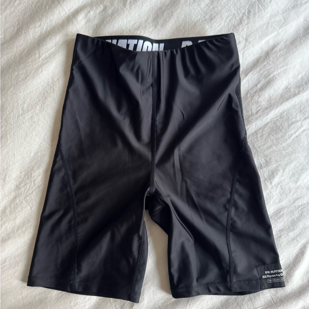 P.E NATION Black Sports Activewear Workout Shorts